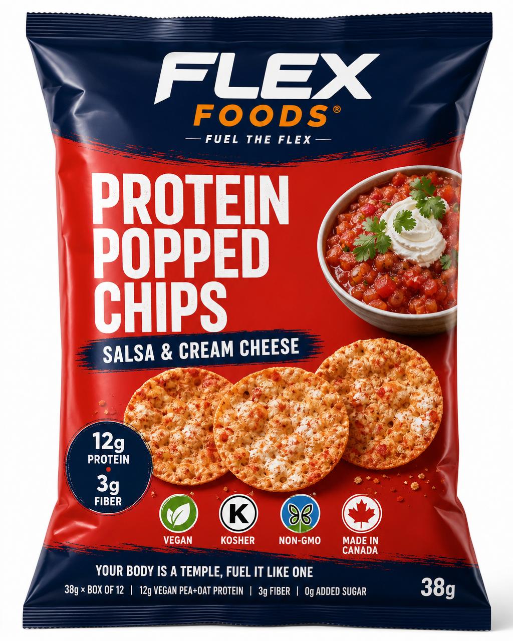Flex Popped Chips — Salsa and Cream Cheese