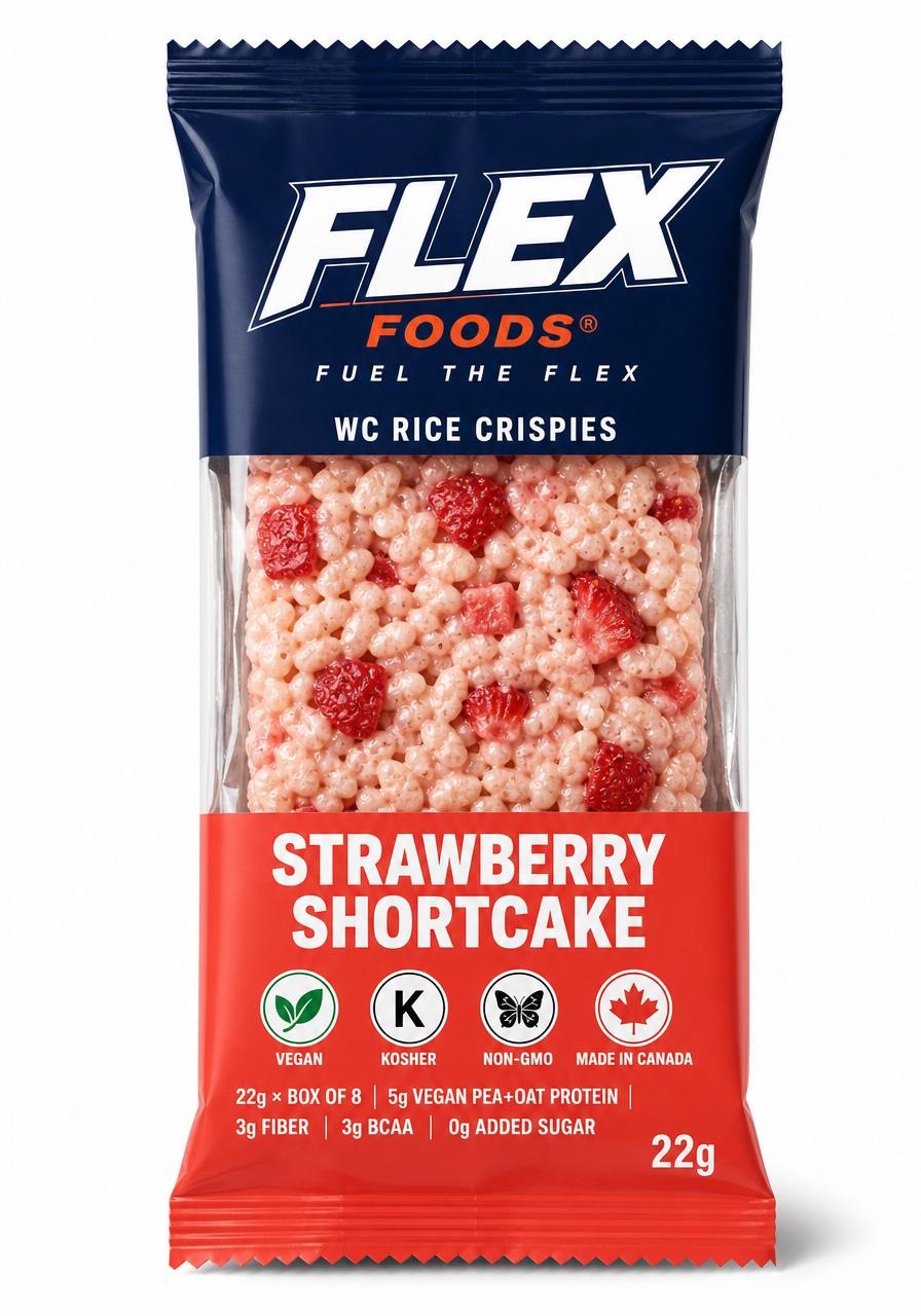 Flex Crispies — Strawberry Shortcake