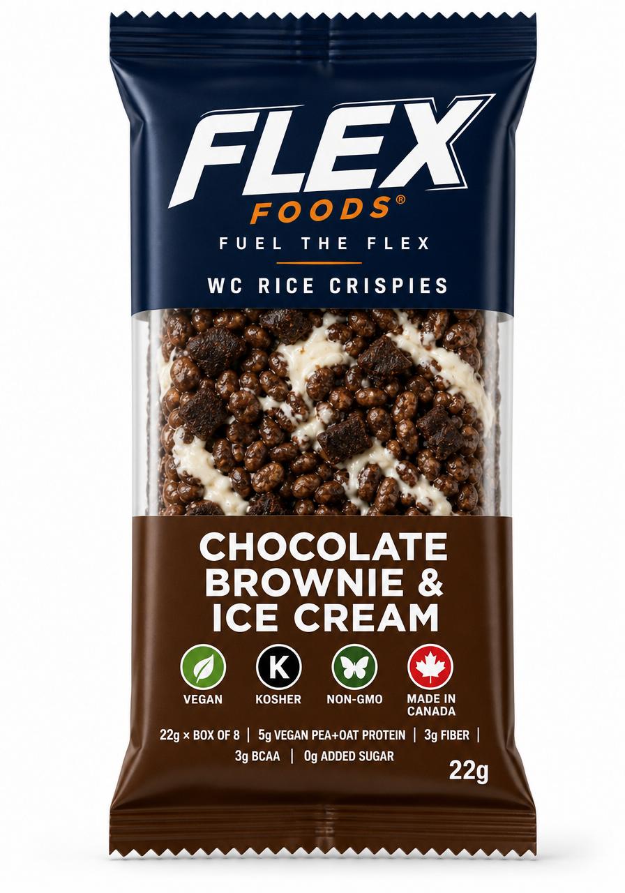 Flex Crispies — Chocolate Brownie & Ice Cream