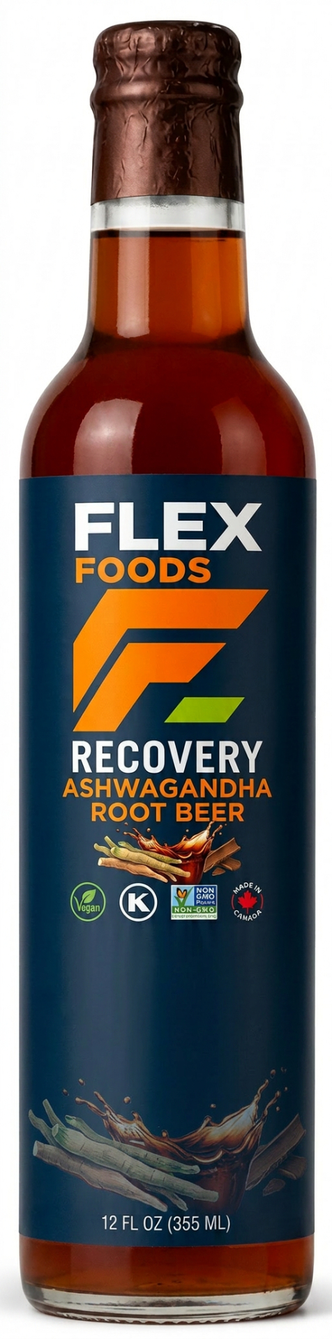 Flex Recovery — Ashwagandha + Lion's Mane Root Beer