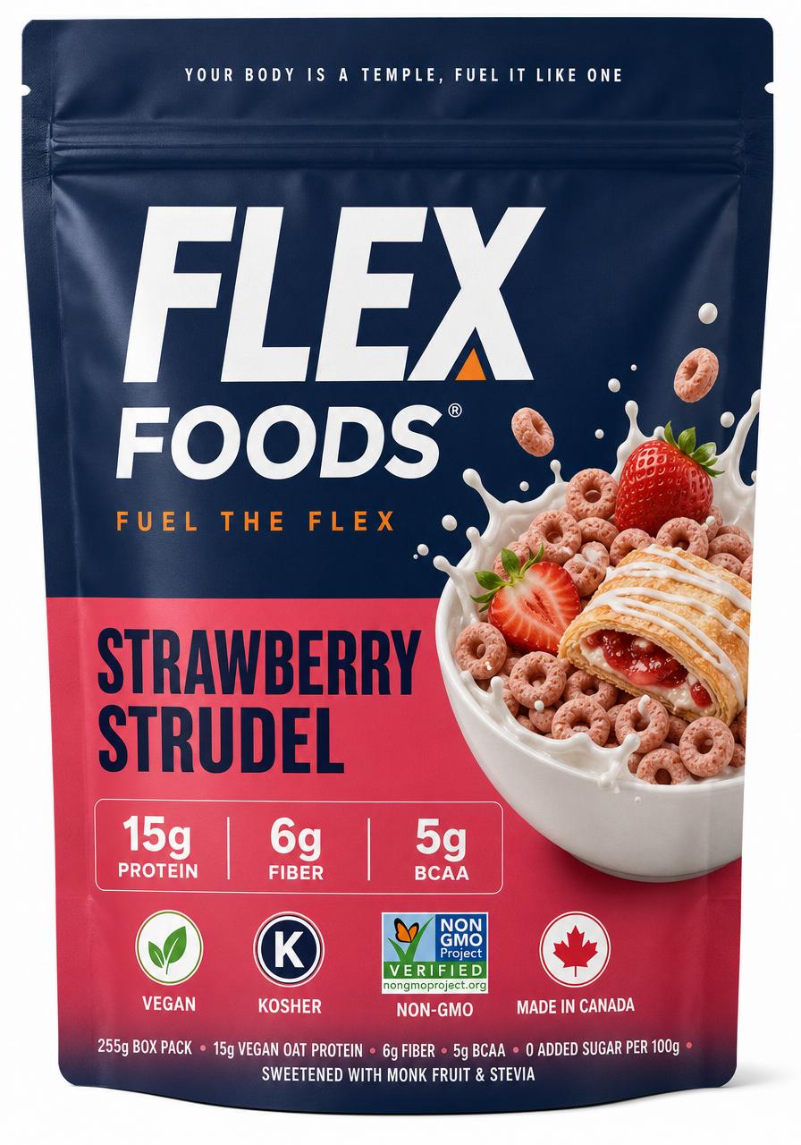 Flex Cereal — Strawberry Strudel front