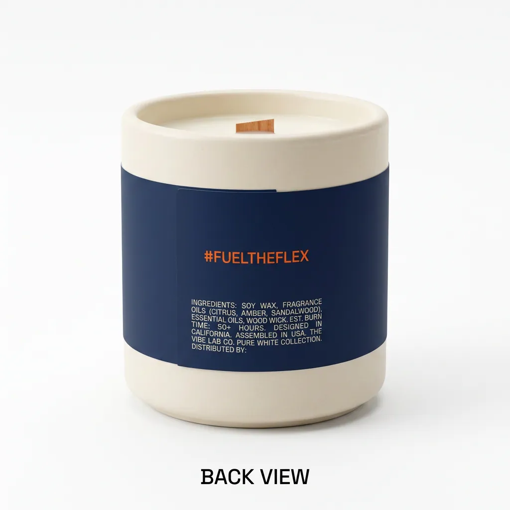 Flex Your Chakras candle vue arrière