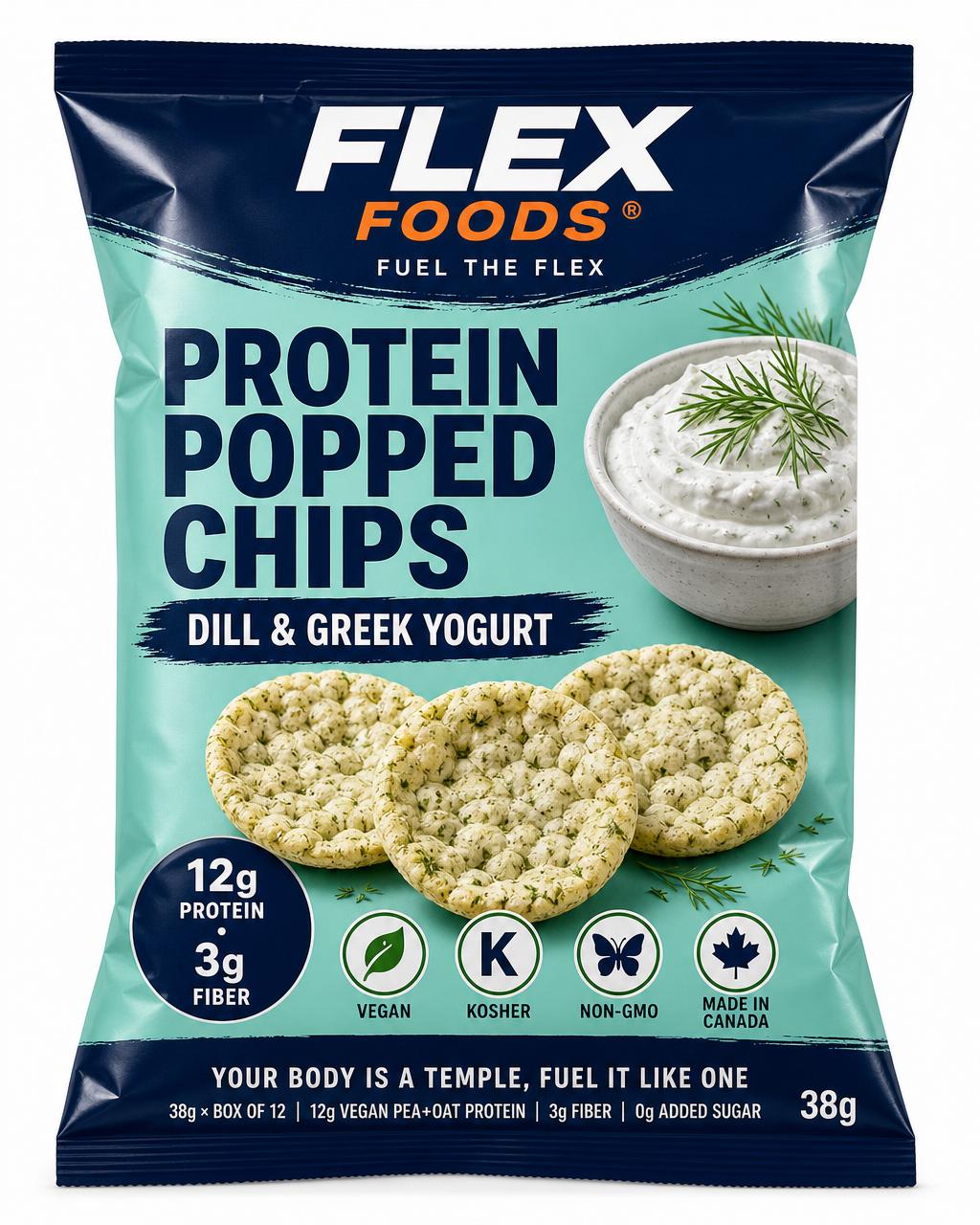 Flex Popped Chips — Dill & Greek Yogurt
