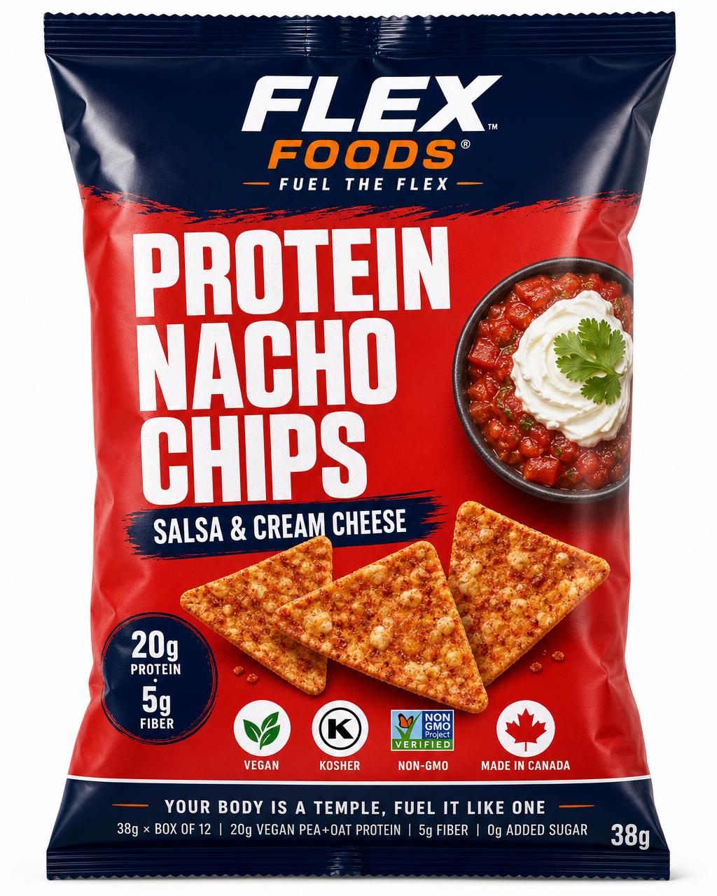 Flex Nacho Chips — Salsa and Cream Cheese