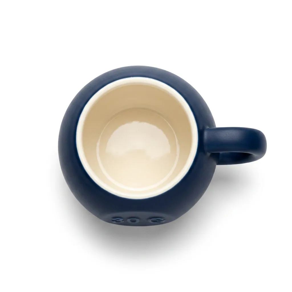 Vue de dessus de la tasse à café Kettlebell