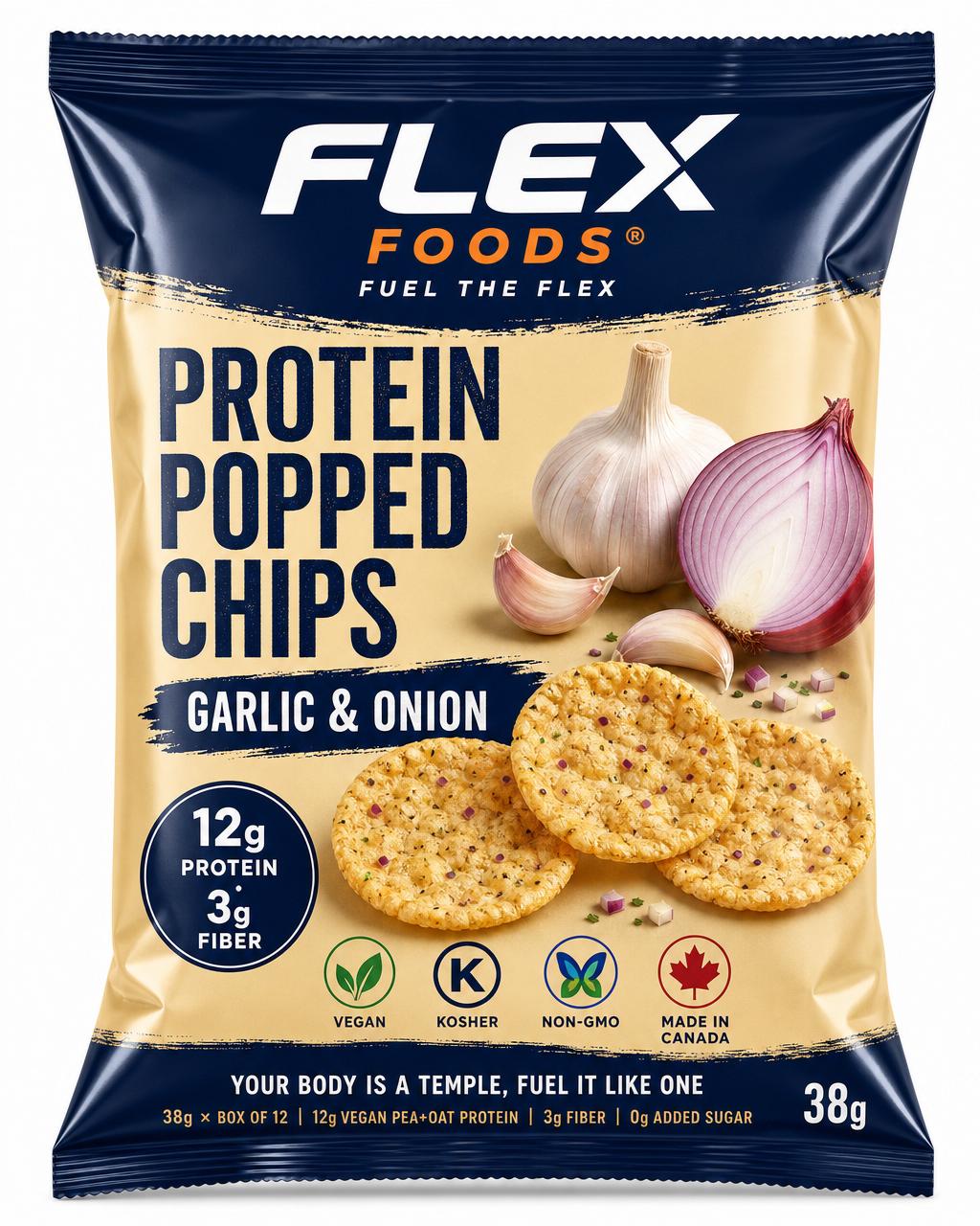 Flex Popped Chips — Garlic and Onion